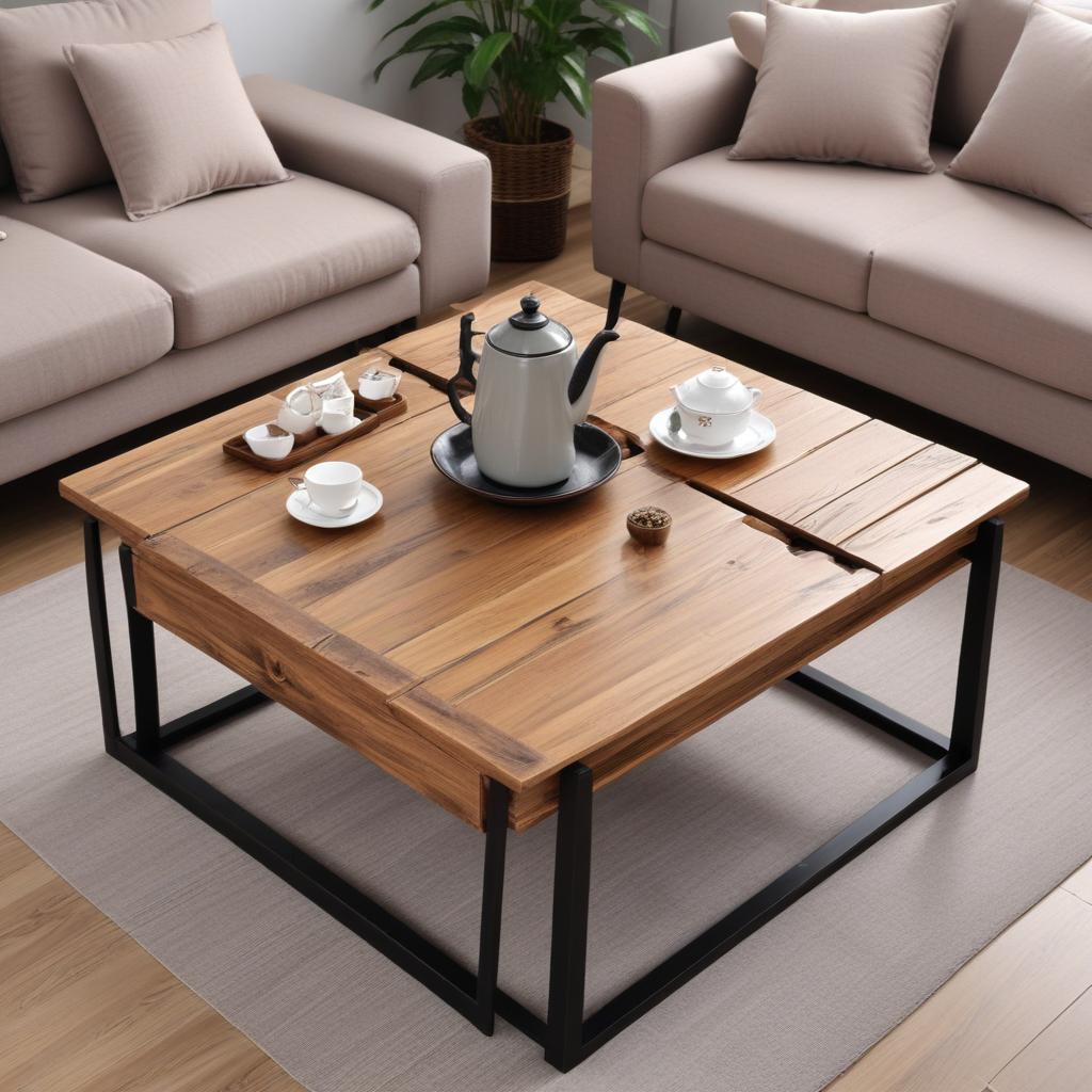 Rustic Modern Wooden Tea Table Designs
