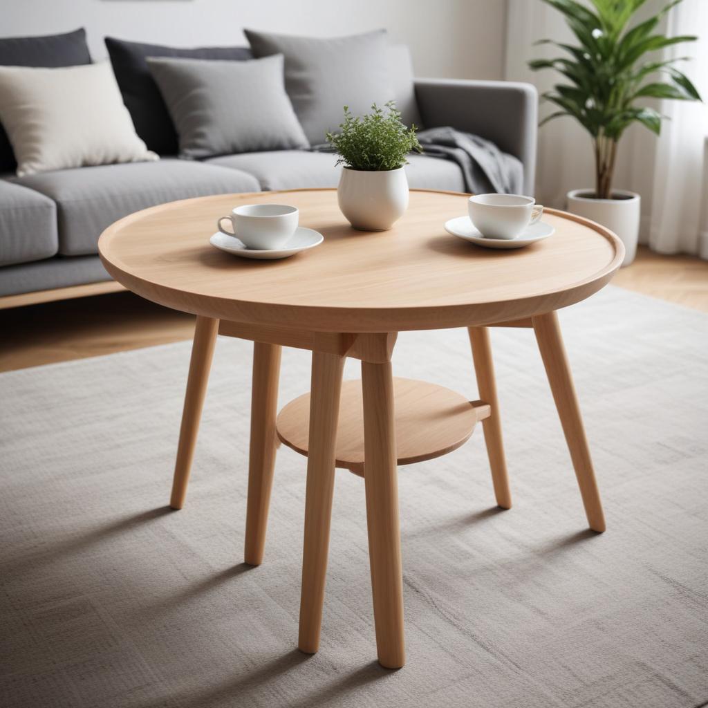 Simple Wooden Tea Table Design