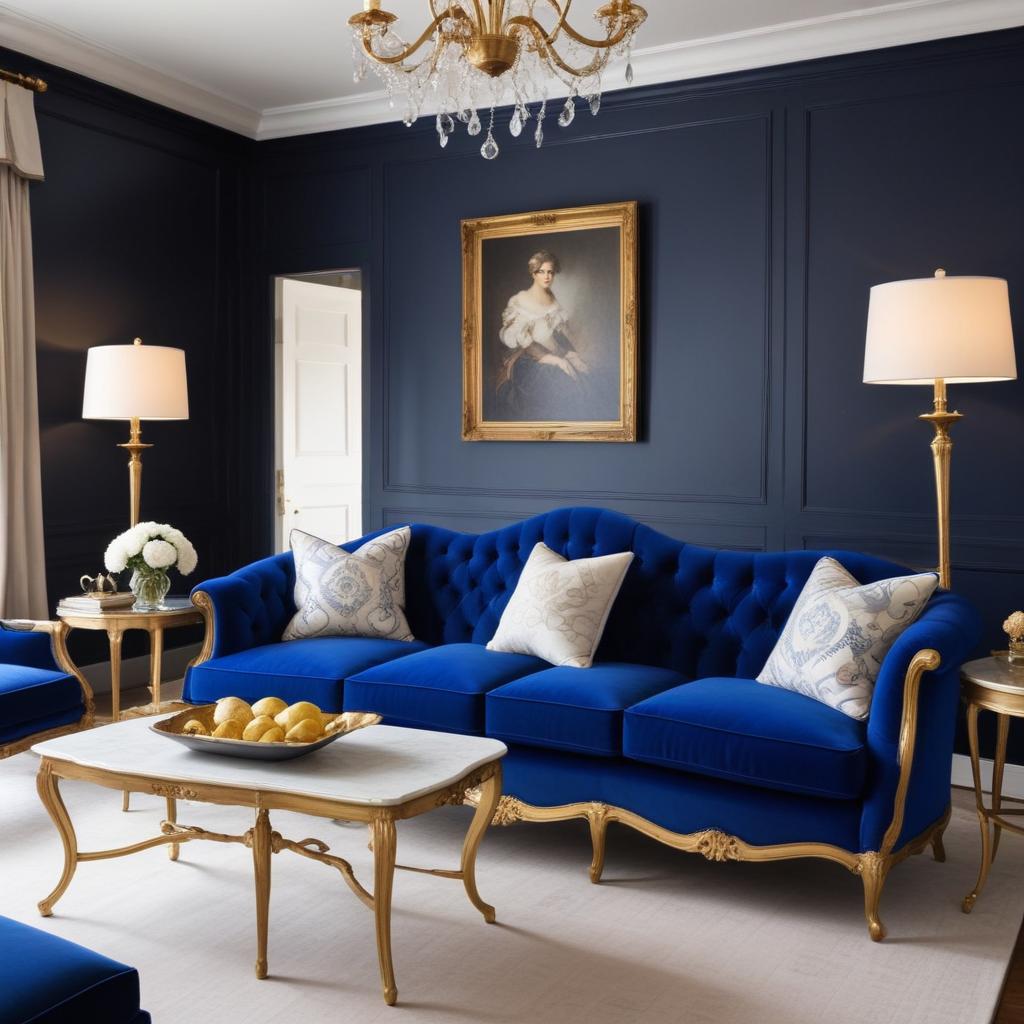 Blue Sofa Living Room